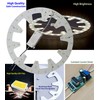 Zhairdalstar 24W LED Flush Mount Ceiling Fan Ring Light Kit