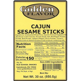 Golden Flavor - Cajun Sesame Sticks - 30oz bags (8 Pack)