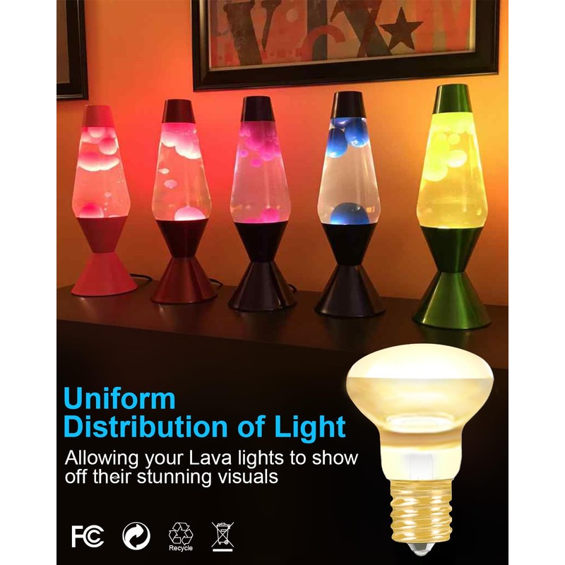 SerBion Lava Lamp Bulb, R39 E17 Reflector Type Bulb for