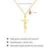 SANNYRA Faith Necklace for Women, Initial Christian Cross Necklaces, 18K