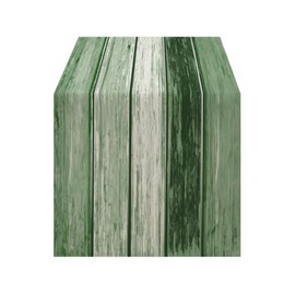 LOZULO Green Mix Dark Green Vintage Table Runner Rustic Coffee Table Runners Linen Striped Patterned Table Cover Outdoor Waterproof Table Cloth Decoration 40x180cm