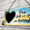 Red Ocean Holiday Countdown Sign - Days Until Holiday Plaques