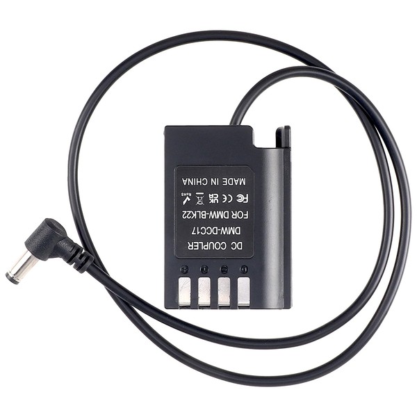Foto4easy DC Male Plug to DMW-BLK22 Dummy Battery Power Adapter