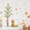 Tanlaby Forest Animals Tree Wall Sticker Cartoon Animals Wall Sticker