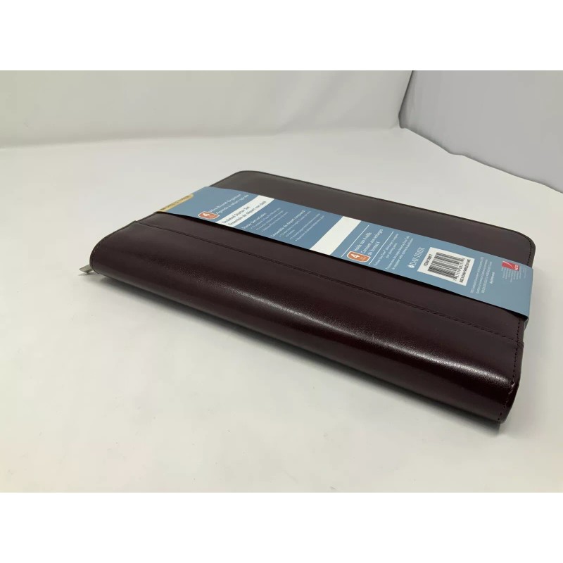 Day-Timer Wire-Bound Leather Organizer System Agenda Burgundy #D68517