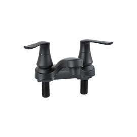 Empire Faucets Matte Black Bathroom Sink Faucet Kit - 4in Water Spout, Non-Metallic Dark Bath Fixtures for RV, Campers