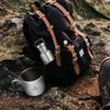 TOMSHOO 550ml Full Titanium Water Bottle with Extra Plastic Lid