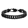 Men's 8.5" Stainless Steel Black Finish Curb Link Bracelet -