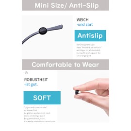OPUGIT Silicone Eyeglasses Temple Grips Retainer, Upgraded Mini Round Eyewear Retainer, Anti-Slip Glasses Retainers 10 Pairs