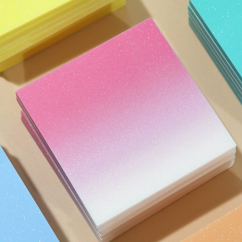 Transparent Sticky Notes,Clear Sticky Notes,3x3 in Gradient 4 Color Waterproof