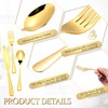 Dandat 150 Pcs Gold Silverware Set Stainless Steel Set with