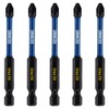 5 x Rennie Tools 75mm Long PH2 Impact Screwdriver Driver