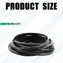 QKYS Car Door Edge Guards, 16.4Ft (5M) Rubber U Shape Cars Door Bumper Guards, Anti-Collision Car Doors Seal Protector Rubber Edge Trim for Most Cars Trucks SUV (Carbon Fiber)