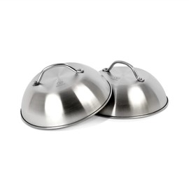 Moesta-BBQ 19249 BurgerCover Set of 2 Melting Bell for Cheeseburgers - Melting and Cover for Grill and Teppanyaki