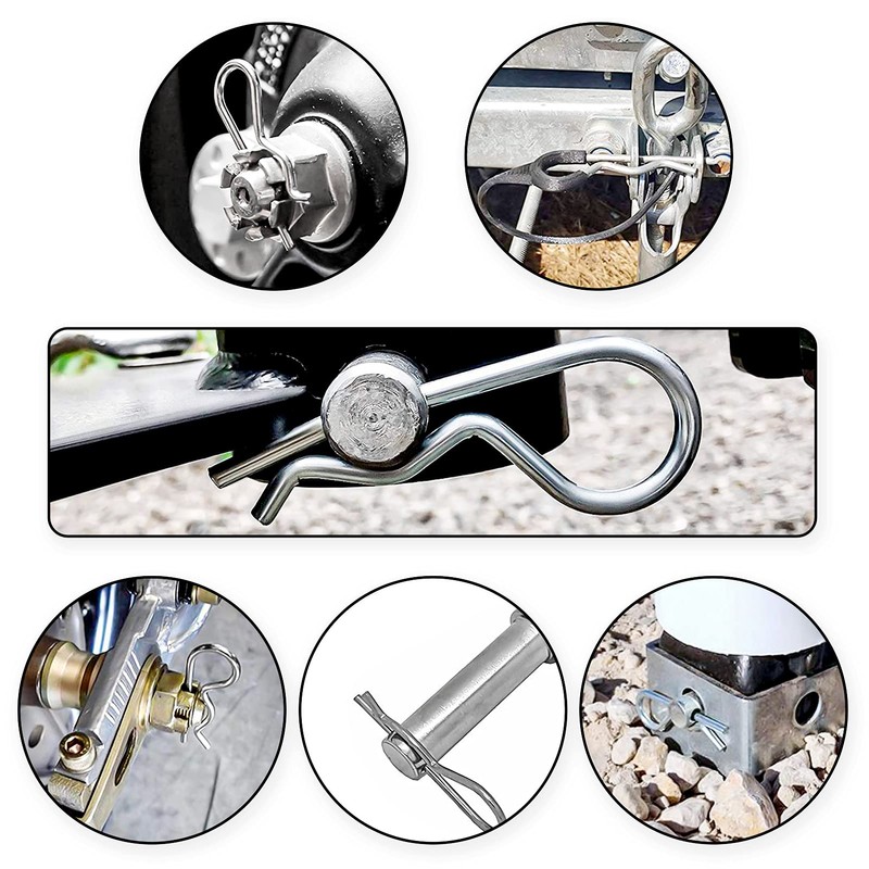 150pcs R Clips Stainless Steel Cotter Pins R Split Clips,