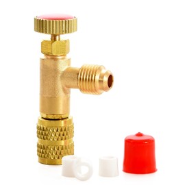 [human] Air Conditioner Gas Charge Valve Control Valve Gas Charger Air Conditioner Tool R410a R32 Gas Charge Hose Vacuum Pump (Male 5/16 Size, Female 5/16 Size)