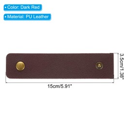 PATIKIL Napkin Rings, 12 Pcs Leather Napkin Rings Rustic Holder for Table Decor Thanksgiving Farmhouse Wedding Fall Banquets Dinner Party Ornaments Classic, Dark Red