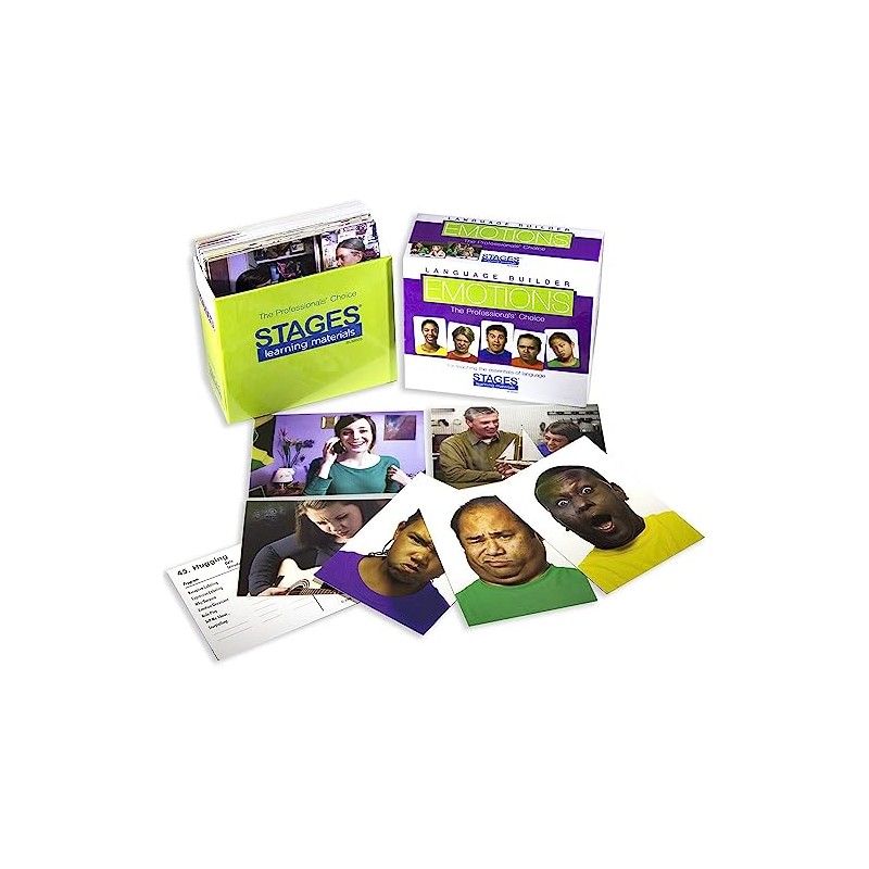 Stages Learning Materials Language Builder Emotion Picture Cards Expressions, Conversation,