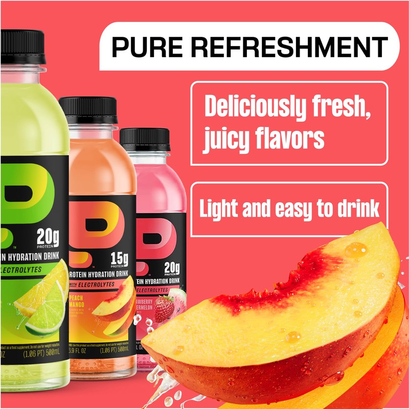 Protein2o 15g Whey Protein Infused Water, Peach Mango, 16.9 Oz
