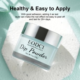 1 oz/28 g Dipping Powder Nails Set, eodci Dip Powder Nail Starter Kit, Light Blue Dipping Powder, Acrylic Nail Powder, Glitter Powder for Nails Art, Manicure, DIY Salon