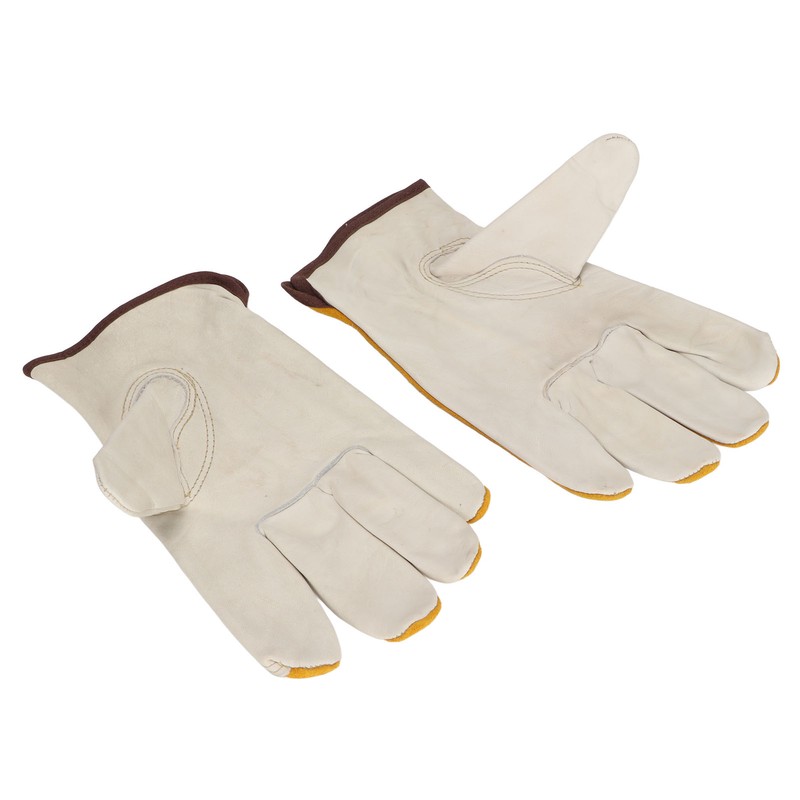Garden Cowhide Gloves Puncture Proof Wearproof Full Finger Leather Gloves