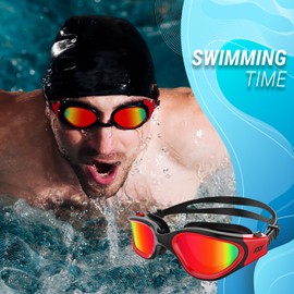 POLARS DESIGN Swim Goggles, Polarized Swimming Goggles Anti-fog for Adult Men Women