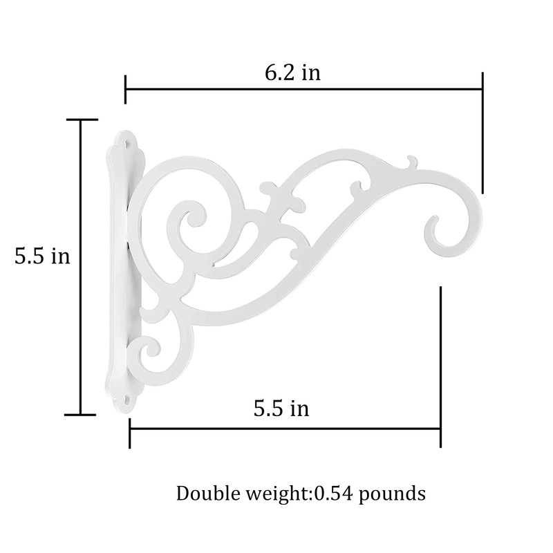 YOYOSO Sunshine Iron Hanging Planter Bracket, 2 Pcs 6-Inch Wall