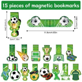 Magnet Lesezeichen Kinder 10 Stück Lesezeichen Magnetisch Fußball, Kinder Fussball Mitbringsel Magnetische Lesezeichen, Einschulung Geschenk, Geschenke für Jungen, SchüLer, Buchliebhaber, Fußballfans