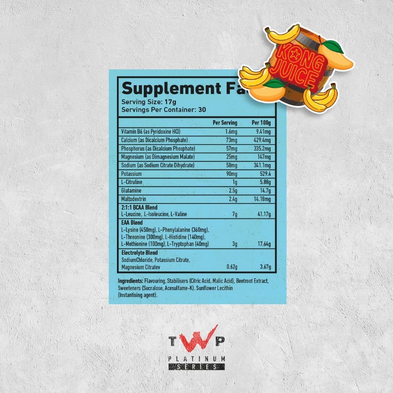 TWP Nutrition Platinum Series Endure, EAAs & BCAAs Electrolyte Blend