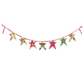 Colorful Devotions FA LA LA Star Garland, Multi-Color