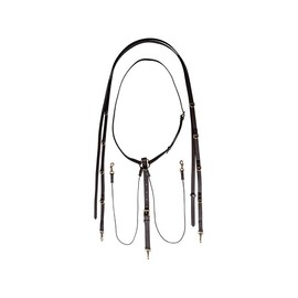Premier German Martingale | Expert Horse Training Aid | Encourages Proper Head Set & Flexion | Premium Buffalo Leather | Fully Adjustable | Resistant to Snags