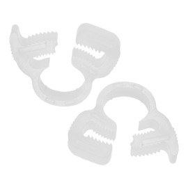 M METERXITY 2-Pack Double Gripping Nylon Hose Clamps, 1/4" 6.1-6.5mm Double Snap Grip Adjustable Ratcheting Clamps for Connecting/Fastening/Sealing Hose/Pipes/Tubing Clamp [White]