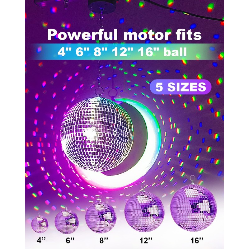 Disco Ball Motor 3 RPM, Palujorty Heavy Duty Slow Mirror