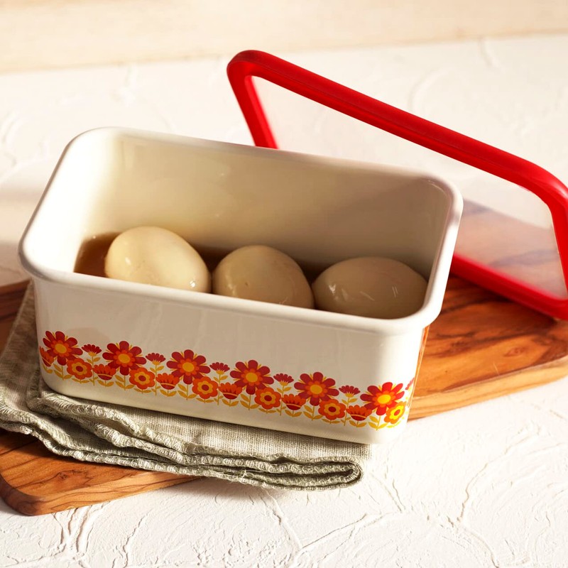 Fuji Hollow Deep Square Container Storage Container Memories Sunflower Pattern,