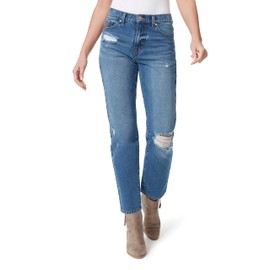Christian Siriano x Gloria Vanderbilt Collab Women's Miles High Rise Straight Jean, REDINGTON-Destruction