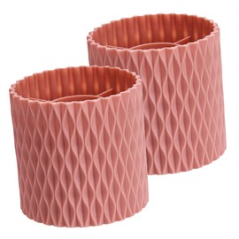 FOMIYES 2pcs Makeup Brush Bucket Rotatable Vanity Brush Organizer and Easy to Clean Storage Holders for Makeup for Desk and Bathroom Use