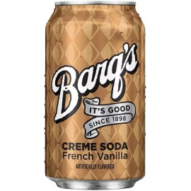 Barq's Barqs French Vanilla Cream Creme Soda 12oz Exotic Pop 24 Cans