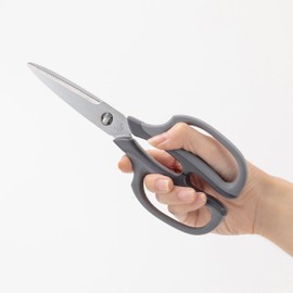Kai KAI KITCHEN DH8005 Kitchen Scissors Scissors Scissors with Grooved Blades Removable Separate Type, Dishwasher Safe, Gray