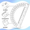 Unjoo Plastic Protractor Math Protractors 180 Degrees for Geometry Classroom
