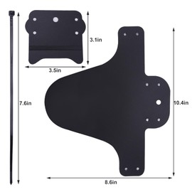 poraceous Bicycle Mudguard, Front Wheel and Rear Wheel Mudguard, Universal Bicycle Mudguard, Portable, Adjustable, for All Mountain Bike/Road Bike/MTB, Fits Sizes 24/25/26/27.5/28 Inches