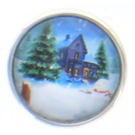 Body Accemtz Snap button Winter Scene Christmas Tree Interchangable Jewelry 18mm