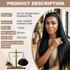 26 IN Straight Headband Wig for Black Women Synthetic Hair