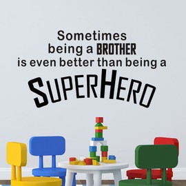 Wall Stickers, Wall Stickers for Bedrooms for Boys, (Easy to Install), Teens Kids Baby Quotes Inspirational for Playroom Nursery, Home Vinyl Art Family Decor Words, Sometimes Being a Brother 28.6"X15"