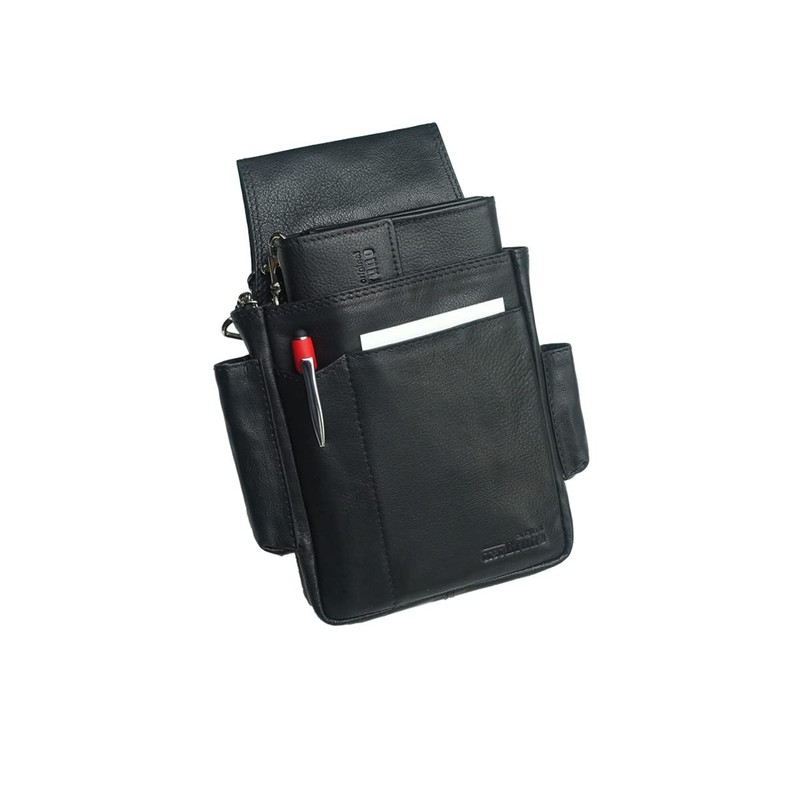 Waiter's Bag Leather Black for Waiter's Purse Sturdy Waiter's Holster