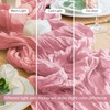 Wokceer Cheesecloth Table Runner Pink 10FT Boho Gauze Cheese Cloth