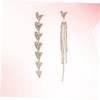Healeved 1 Pair Asymmetrical Heart Shaped Earrings for Women Lightweight