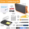 Yunking Soldering Iron Kit 15 In 1, 60W 220V Adjustable