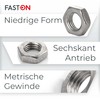 FASTON Hex Nuts M3 Low Shape Stainless Steel A2 V2A