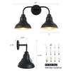 pasentel Matte Black Bathroom Light Fixtures, 2 Light Bathroom Vanity