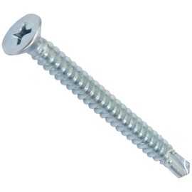 AERZETIX - C44707 - Set of 100 self-drilling self-drilling screws Ø4.8 x 50 mm with countersunk head - DIN 7504 P - with PH cross slot - made of galvanised steel - sheet metal cladding steel
